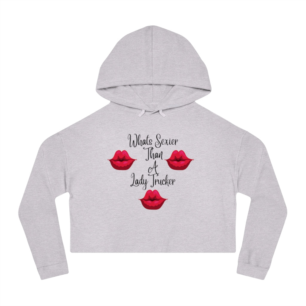 Women’s Sexy Trucker  Cropped Hooded Sweatshirt