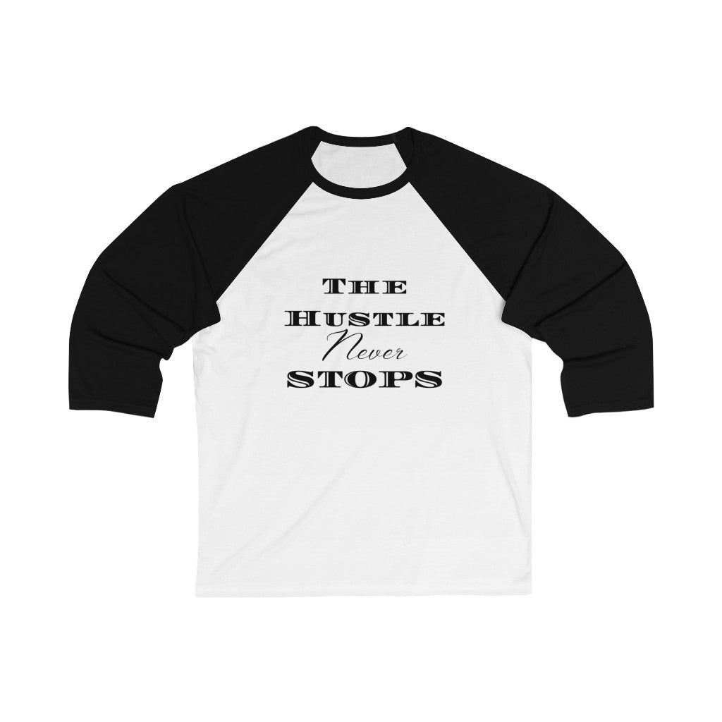 Hustle Unisex 3/4 Sleeve Baseball Tee