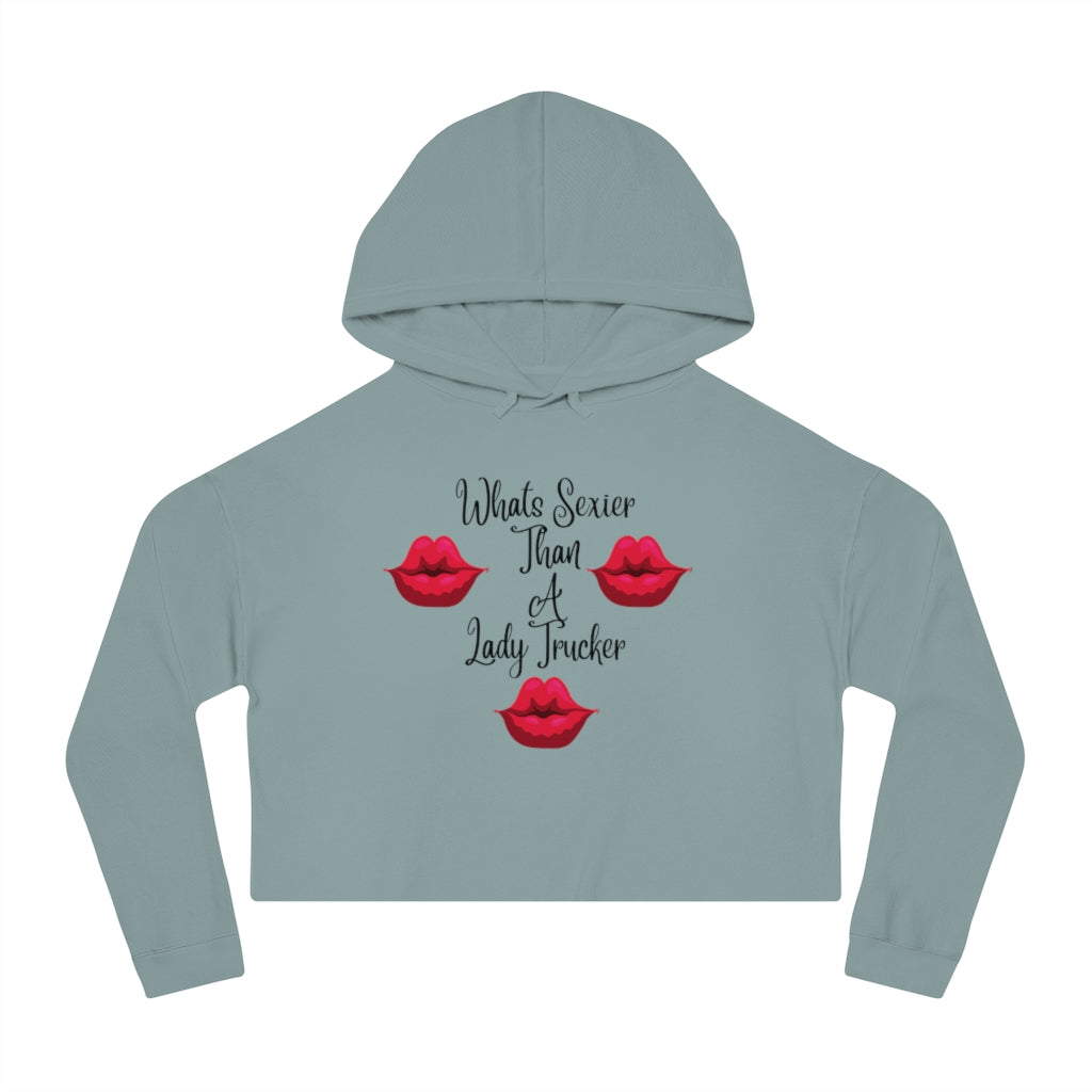 Women’s Sexy Trucker  Cropped Hooded Sweatshirt